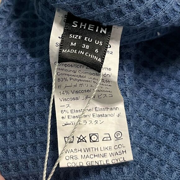 SHEIN Elegant Blue Halter Neck Dress Medium - Picture 4 of 4